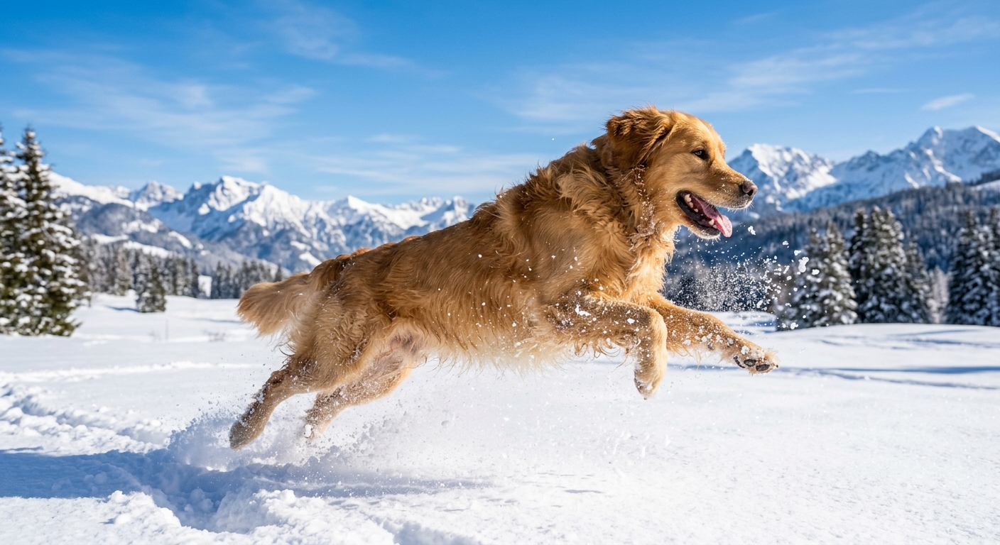 Cooper in the Snow